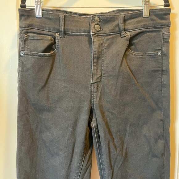 American Eagle Black High-Rise Artist Flare Size 14 X-Long - Picture 5 of 7